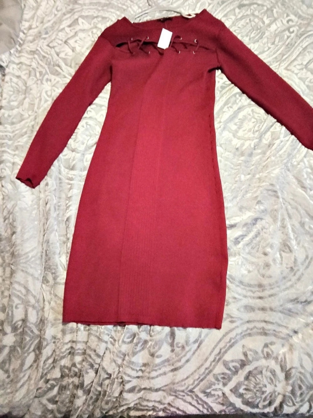 Burgundy Midi Dress NWT